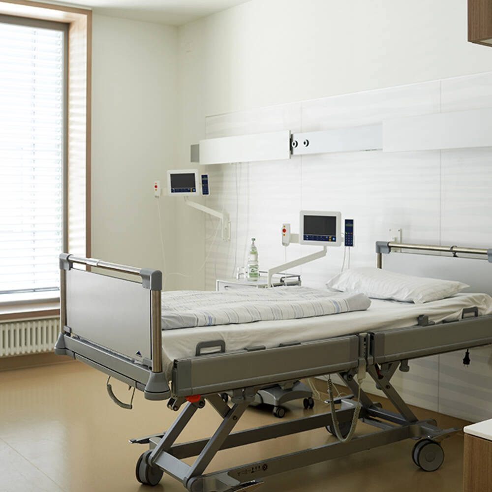 Patientenzimmer im Neubau