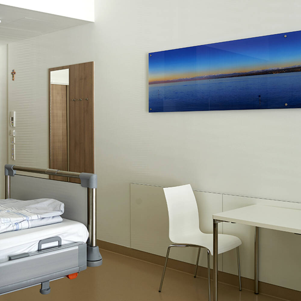 Patientenzimmer im Neubau
